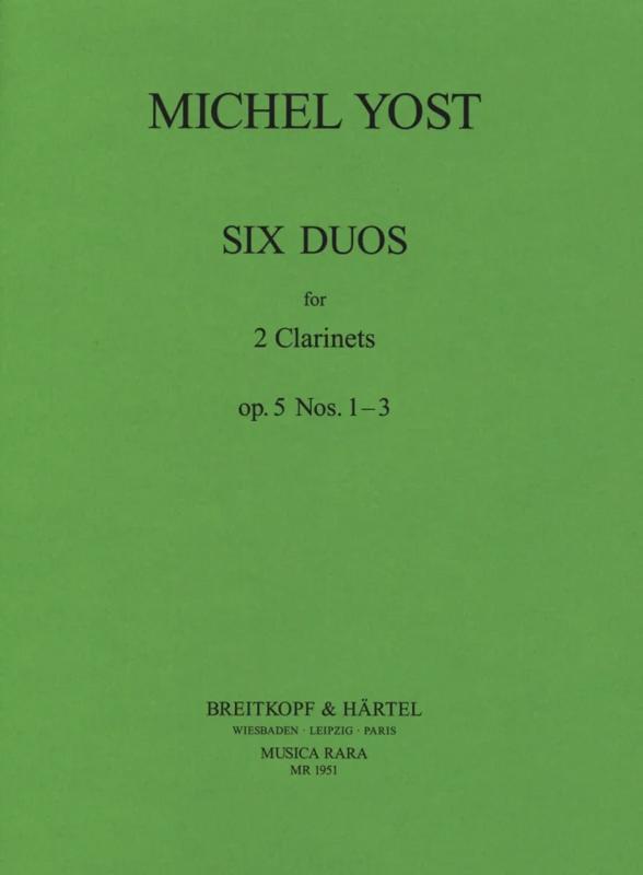 Copertina  Six Duos : for two Clarinets : op. 5 Nos. 1-3