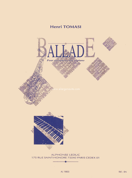 Copertina  Ballade : pour saxophone et orchestre ou piano