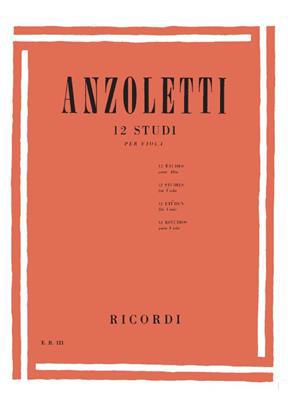 Copertina  12 studi per viola