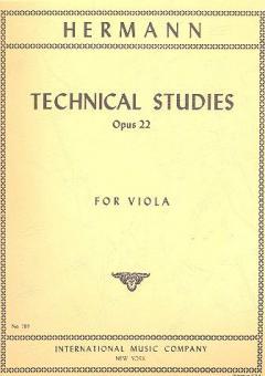 Copertina  Technical studies : opus 22 : for viola solo