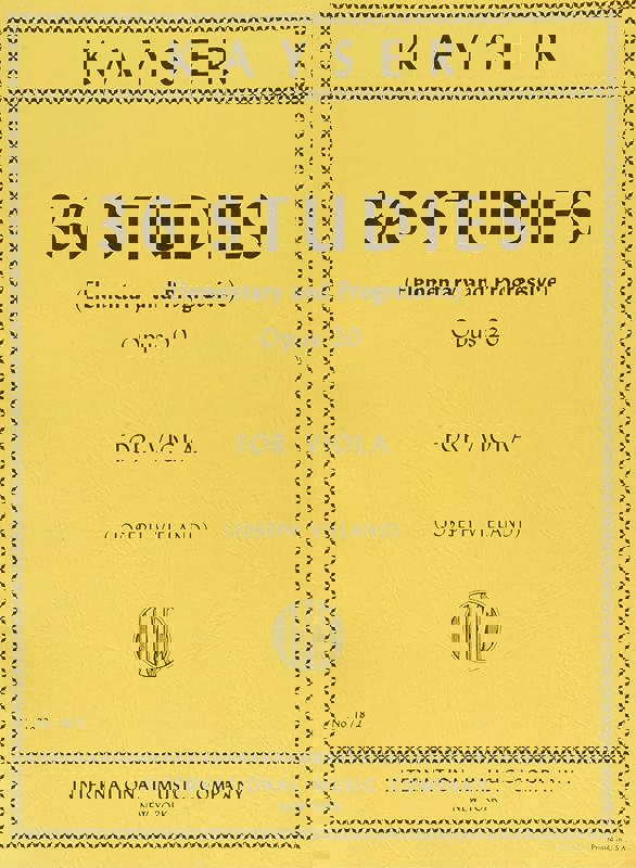 Copertina  36 studies elementary and progressive for viola solo op. 20