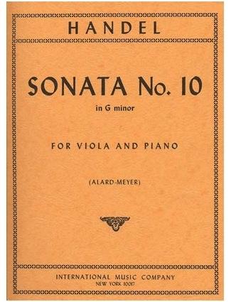Copertina  Sonata No.10 in G minor : for viola and piano