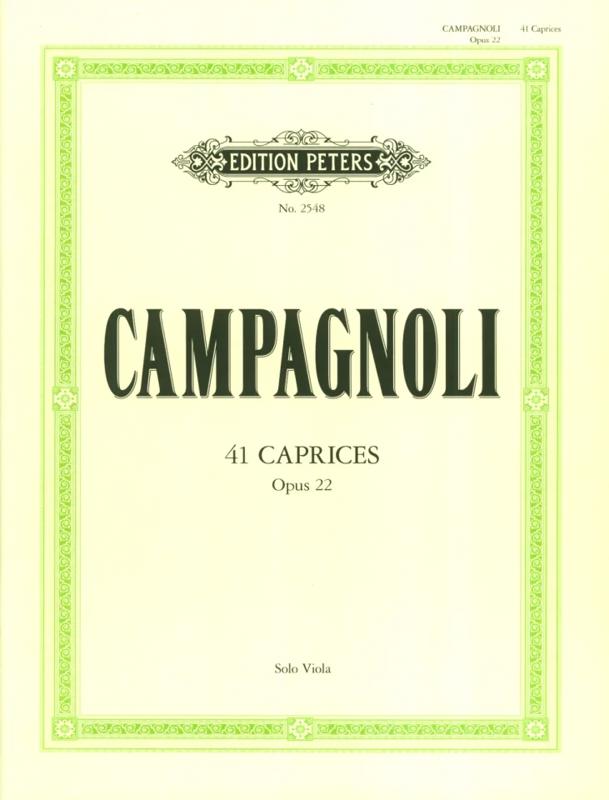 Copertina  41 caprices für Viola Opus 22