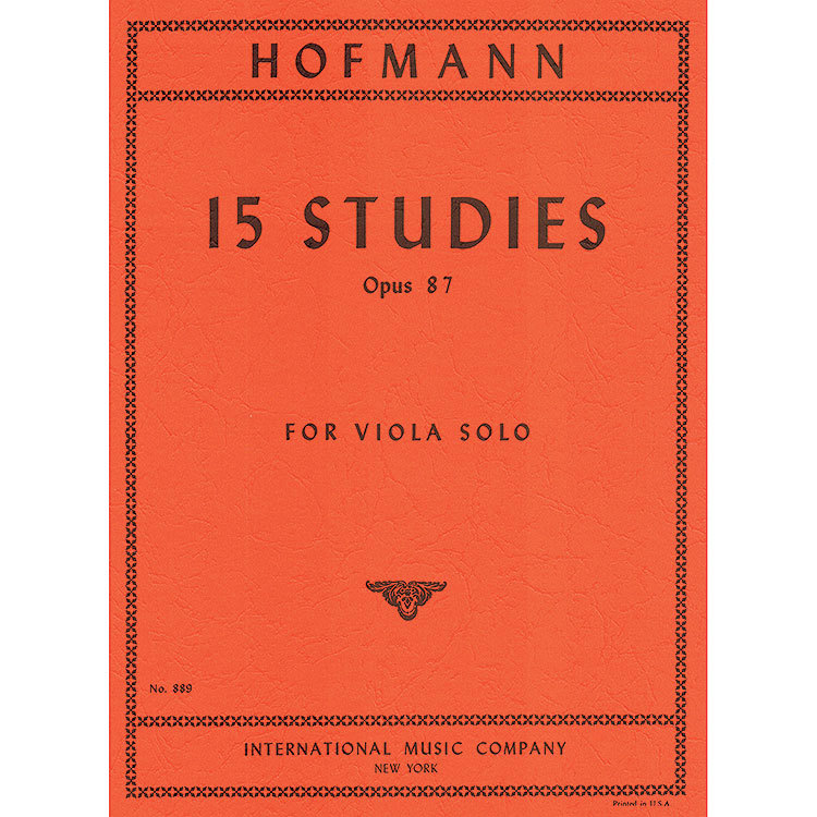Copertina  15 studies for viola solo, Opus 87