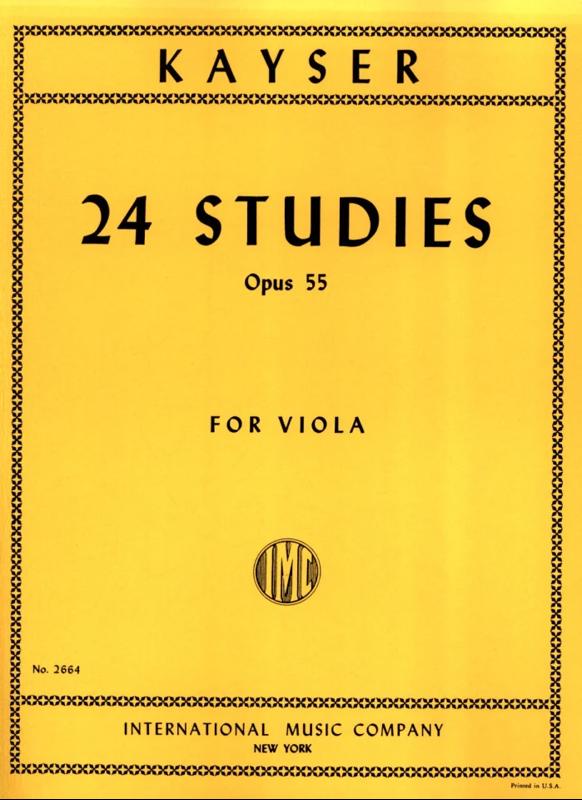Copertina  24 Studies opus 55: for viola