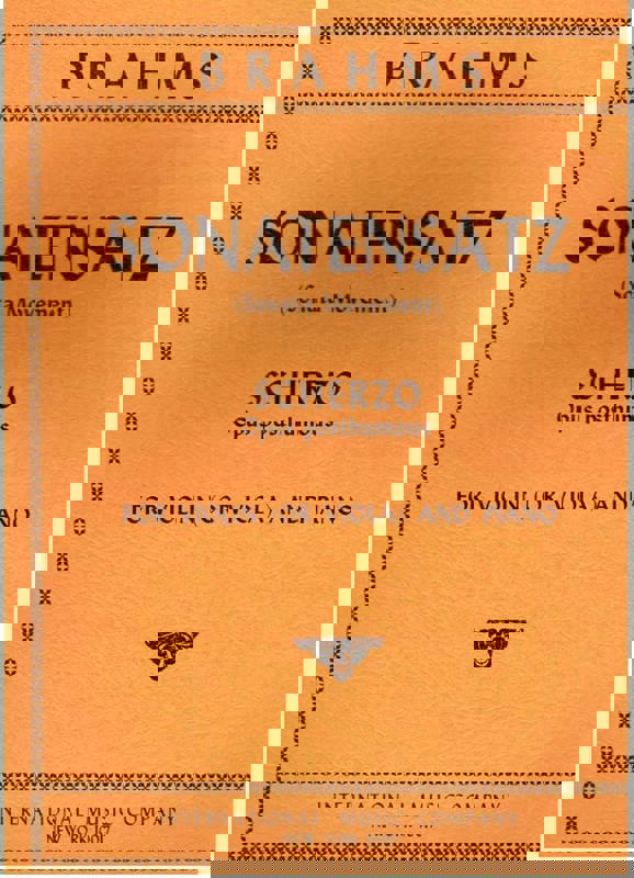 Copertina  Sonatensatz : Scherzo : opus posthumous for violin (or viola) and piano