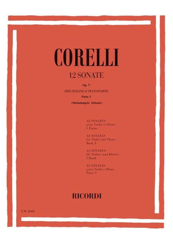 Copertina  12 Sonate Op. V : per violino e pianoforte : Parte I