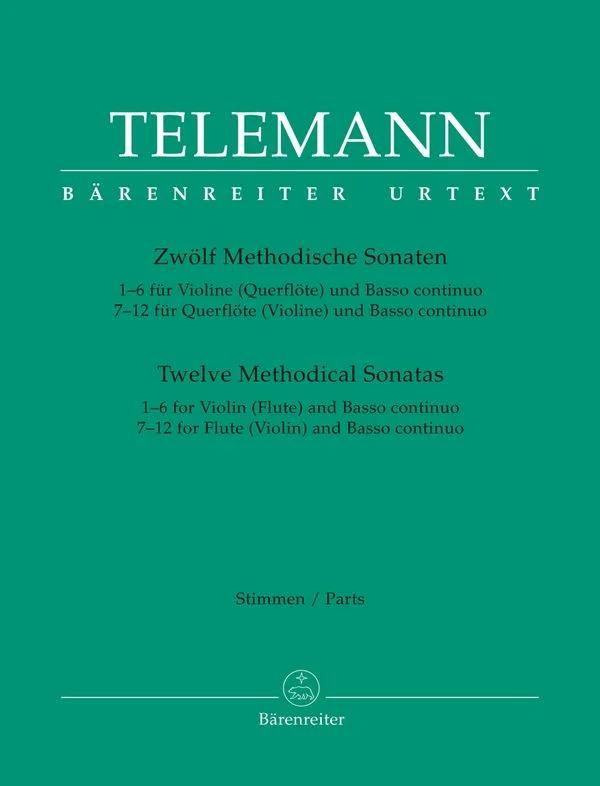 Copertina  Zwolf methodische Sonaten ; 7-12 fur Querflote (Violine) und Basso continuo : 1-6 fur Violine (Querflote) und Basso continuo