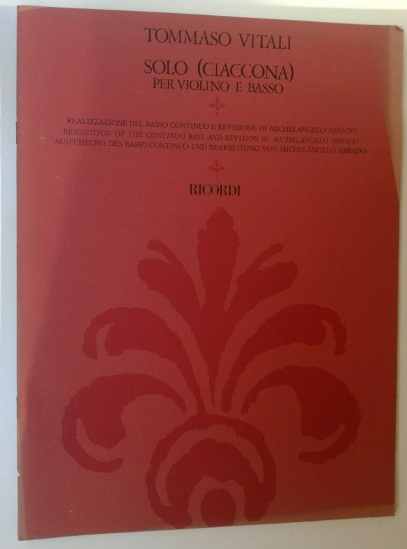 Copertina  Solo (Ciaccona) per violino e basso