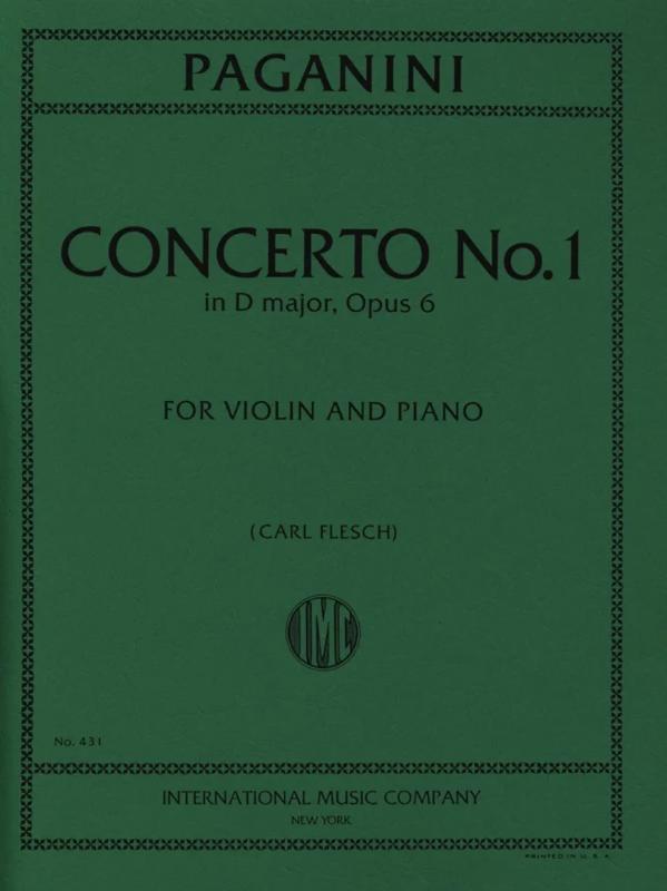 Copertina  Concerto n. 1 in D major, Opus 6 for violin and piano