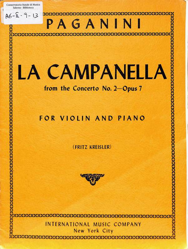 Copertina  La campanella : from the Concerto no. 2 opus 7