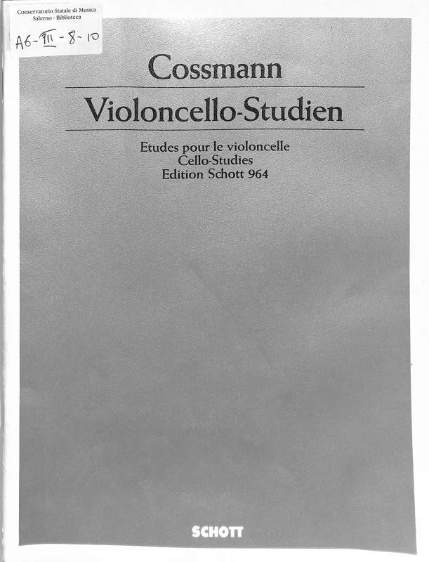 Copertina  Violoncello Studien : fur die Gefugigkeit der Finger und die Reinheit der Intonation