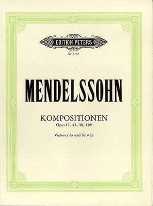 Copertina  Kompositionen : für Violoncello und Klavier : opus 17, 45, 58, 109