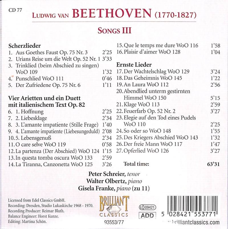 Copertina  77: Songs 3.