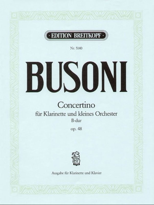 Copertina  Concertino für Klarinette und kleines Orchester : op. 48