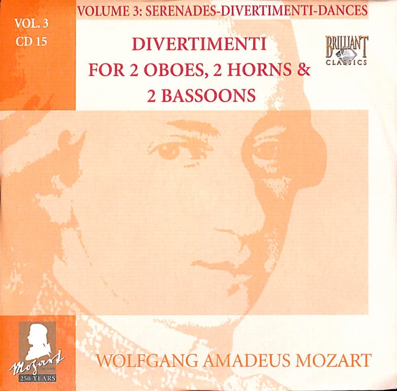 Copertina  15: Divertimenti for 2 oboes, 2 horns & 2 bassoons
