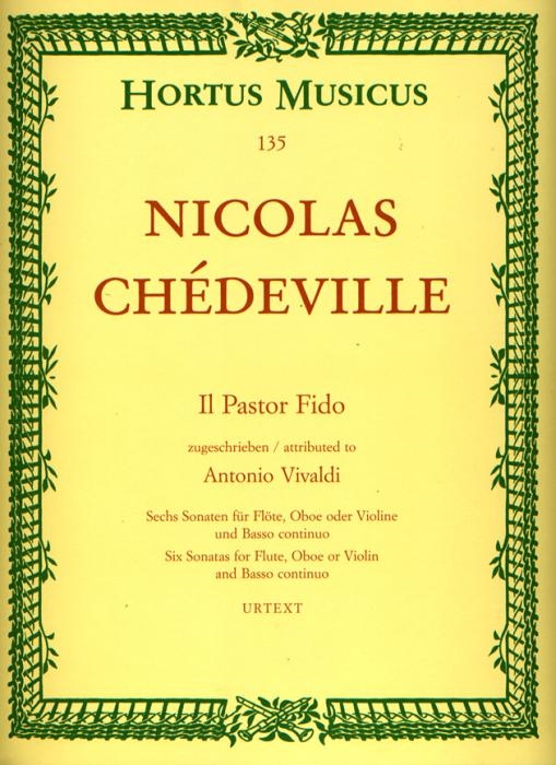 Copertina  Il Pastor Fido : sechs Sonaten for Musette, Drehleier, Flöte, Oboe oder Violine und Basso continuo, zugeschrieben Antonio Vivaldi